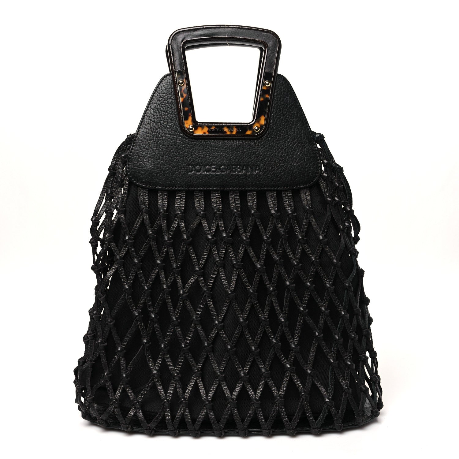 Dolce & Gabbana Calfskin Net Frame Tote Black 1 of 9