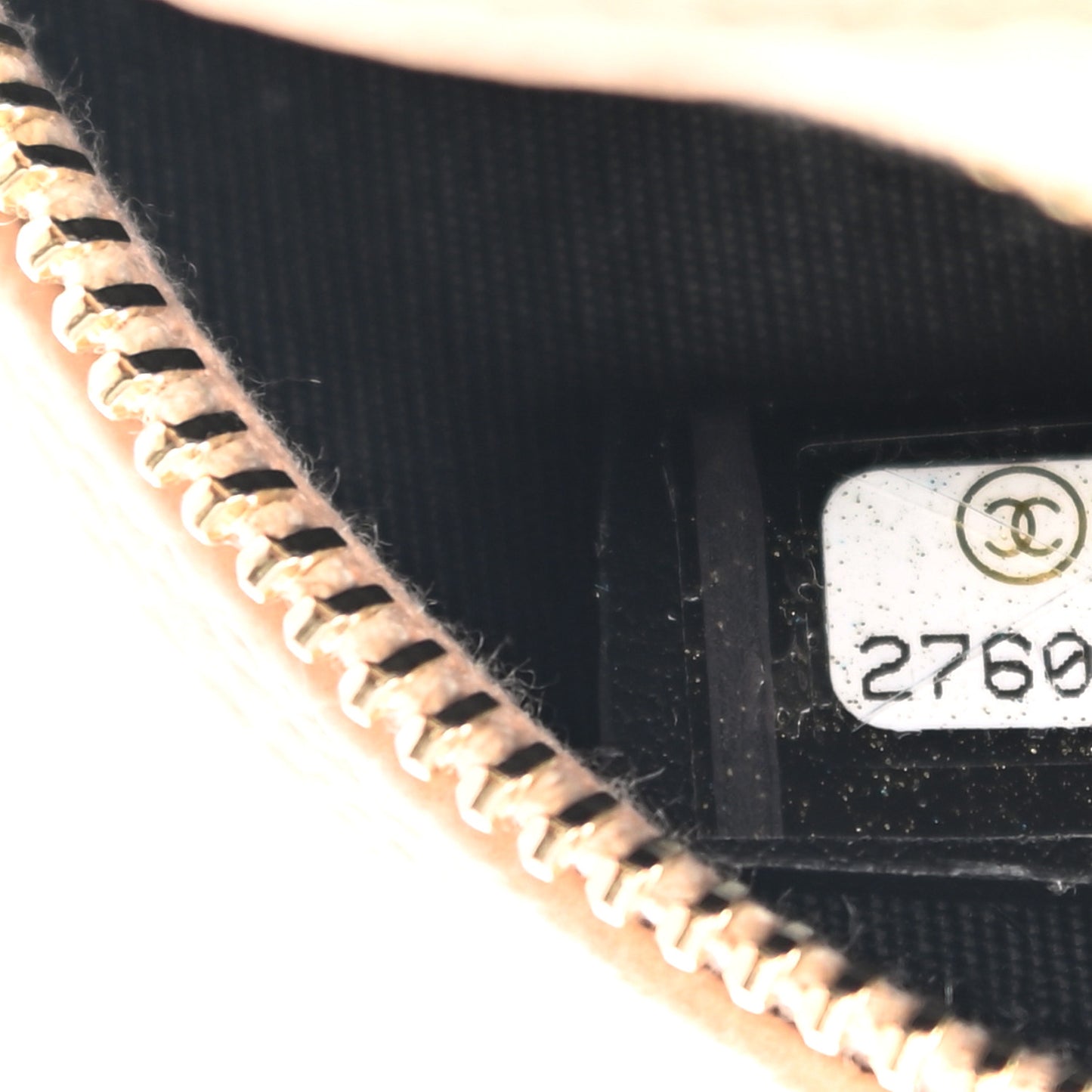 Caviar Quilted Filigree Zip Around Classic Coin Purse Beige Black