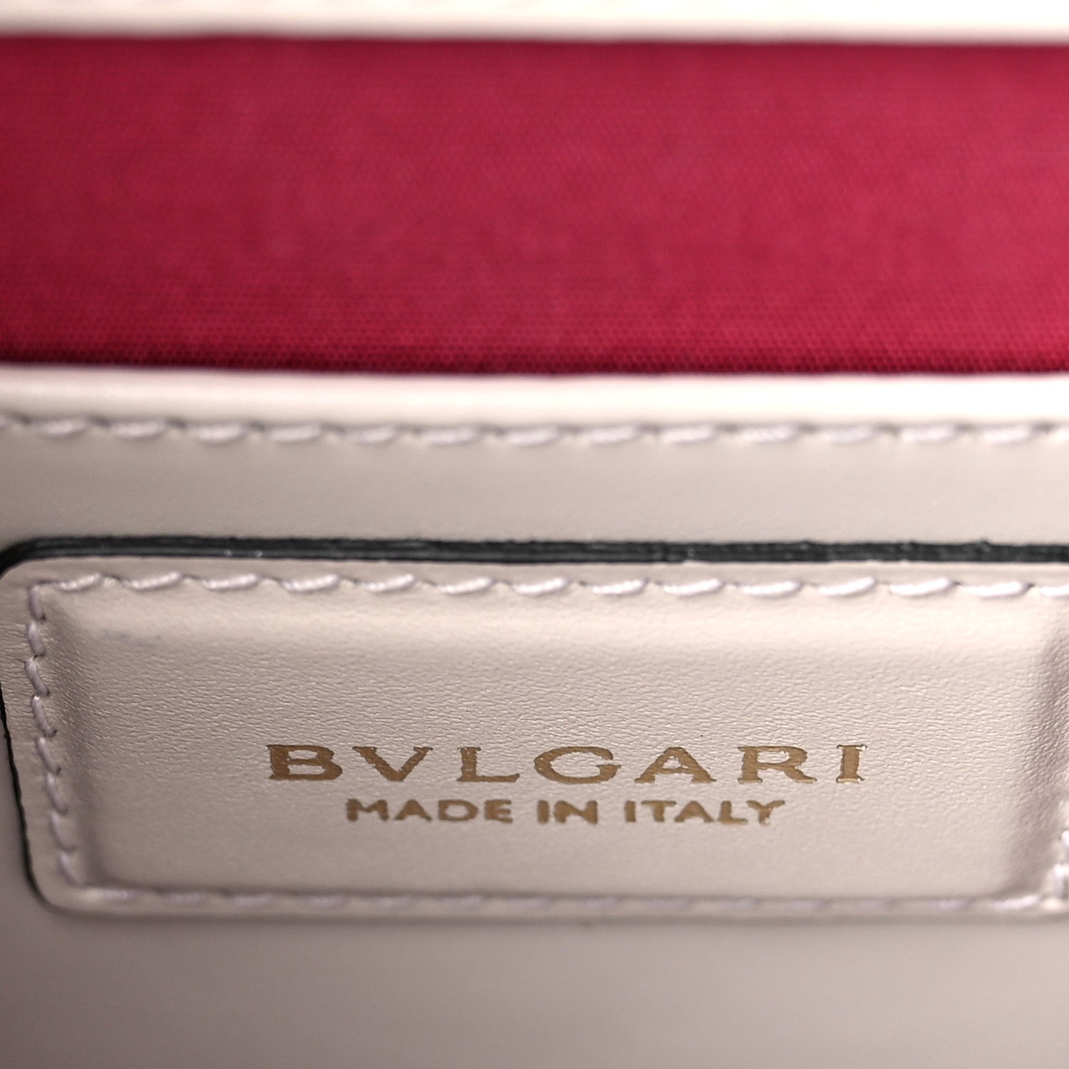 Bulgari Calfskin Serpenti Forever Top Handle White 6 of 9