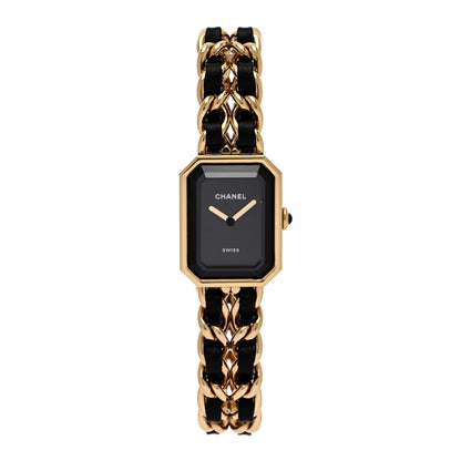 Chanel Stainless Steel Lambskin 20mm Chain Premiere Quartz Watch Gold XL 1 of 9