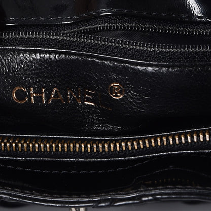 Chanel Patent Diamond Stitched Shoulder Bag Black 6 of 11