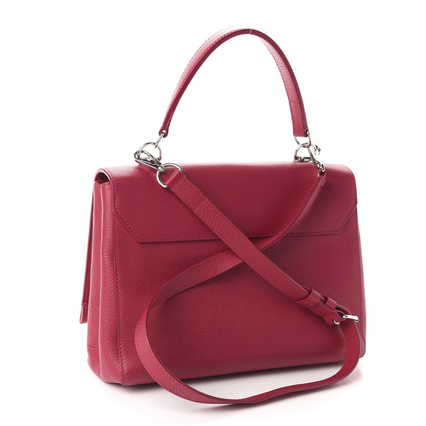 Soft Calfskin Lockme II Top Handle Dahlia