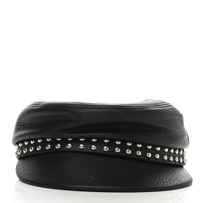 Gucci Calfskin Studded Cellarius Hat M Black 3 of 8