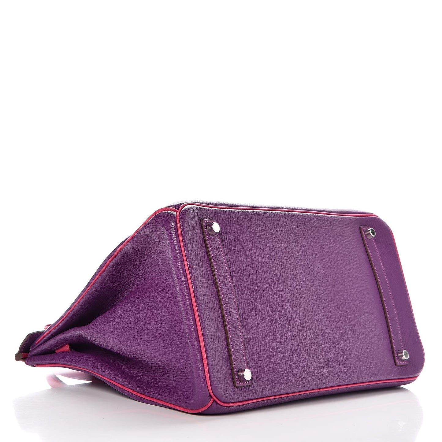 Chevre Mangalore Bi-Color Horseshoe Birkin 35 Ultraviolet Rose Tyrien