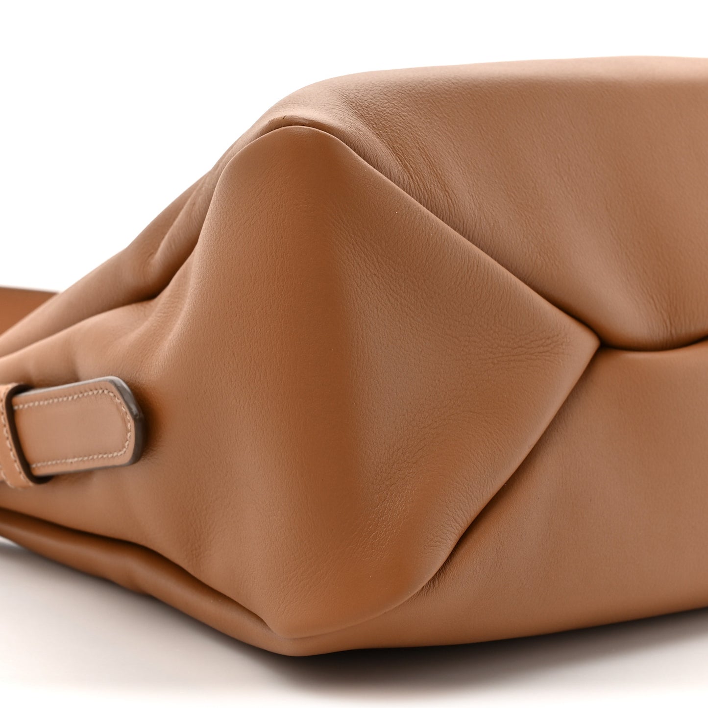 Soft Calfskin Large Aimée Shoulder Bag Caramel