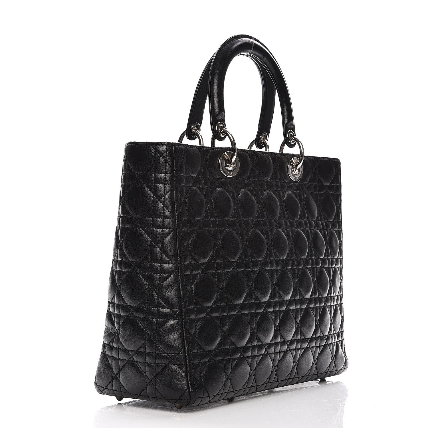 Christian Dior Lambskin Cannage Large Lady Dior Black 3 of 18