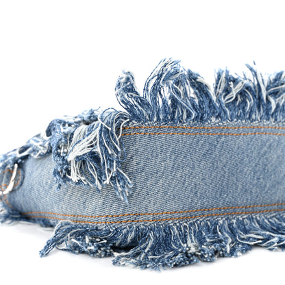 Fendi Denim Lavato Cuoio Frayed Baguette Denim Chiaro Cuoio 9 of 10