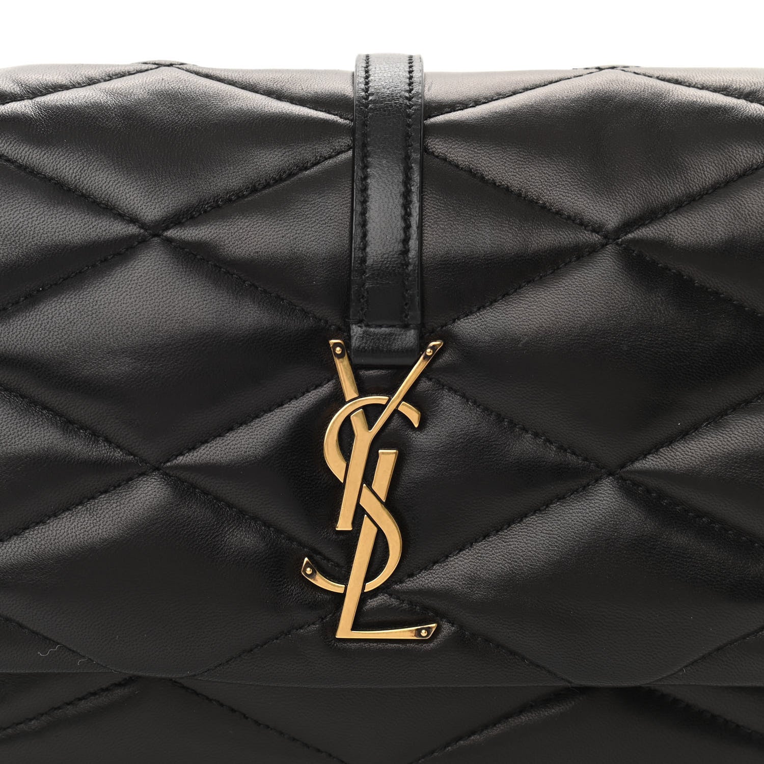 Saint Laurent Lambskin Quilted Le 57 Diamond Shoulder Bag Black 8 of 10