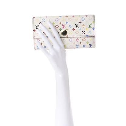 Louis Vuitton Monogram Multicolor Sarah Wallet White Litchi 2 of 11