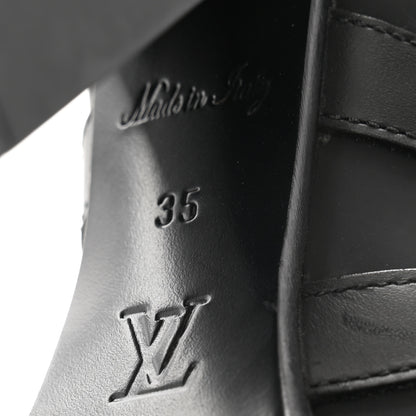 Louis Vuitton Suede Calfskin Monogram Star Trail Ankle Boots 35 Black 7 of 8