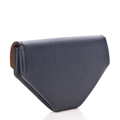 Hermes Epsom Verso 24 Change Purse Bleu Indigo Gold 3 of 7