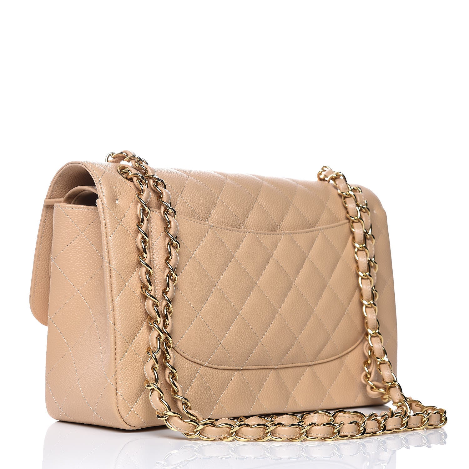 Chanel Caviar Quilted Jumbo Double Flap Beige Clair 3 of 8