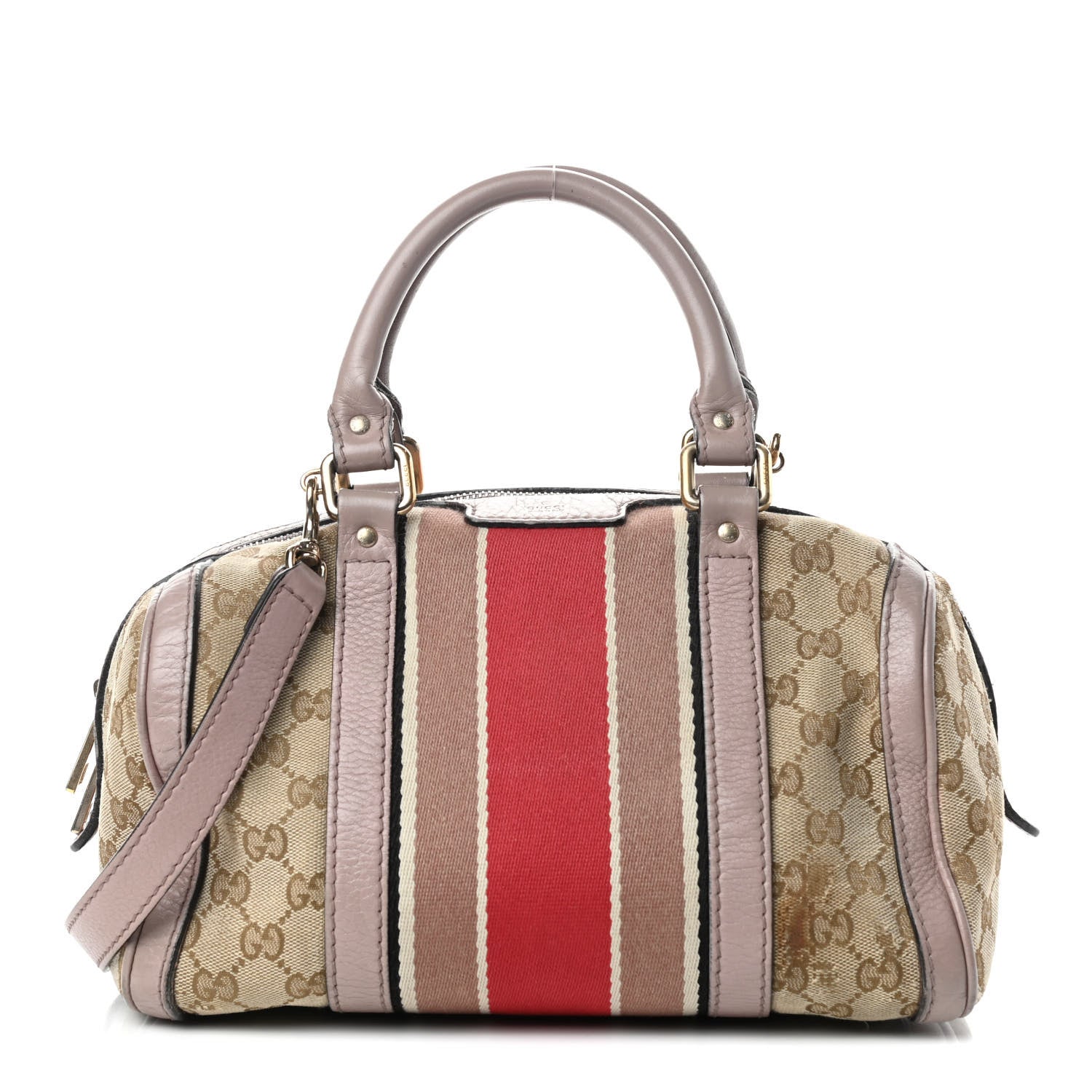 Gucci Monogram Vintage Web Small Boston Lilac 1 of 13