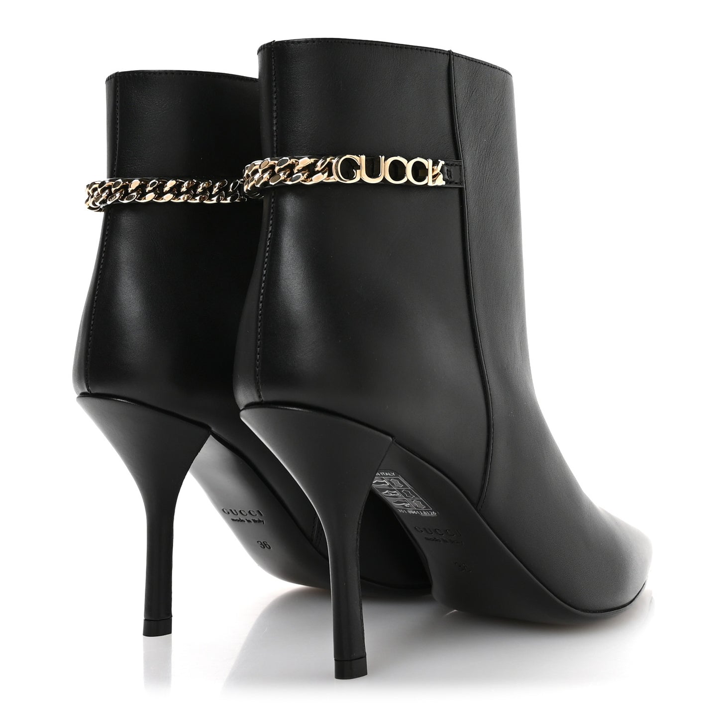 Calfskin Signoria Ankle Boots 36 Black