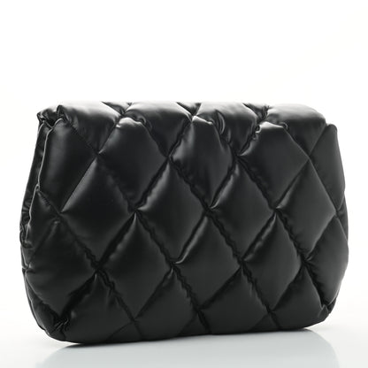 Balenciaga Nappa Calfskin Quilted Touch B Clutch Bag Black 3 of 6