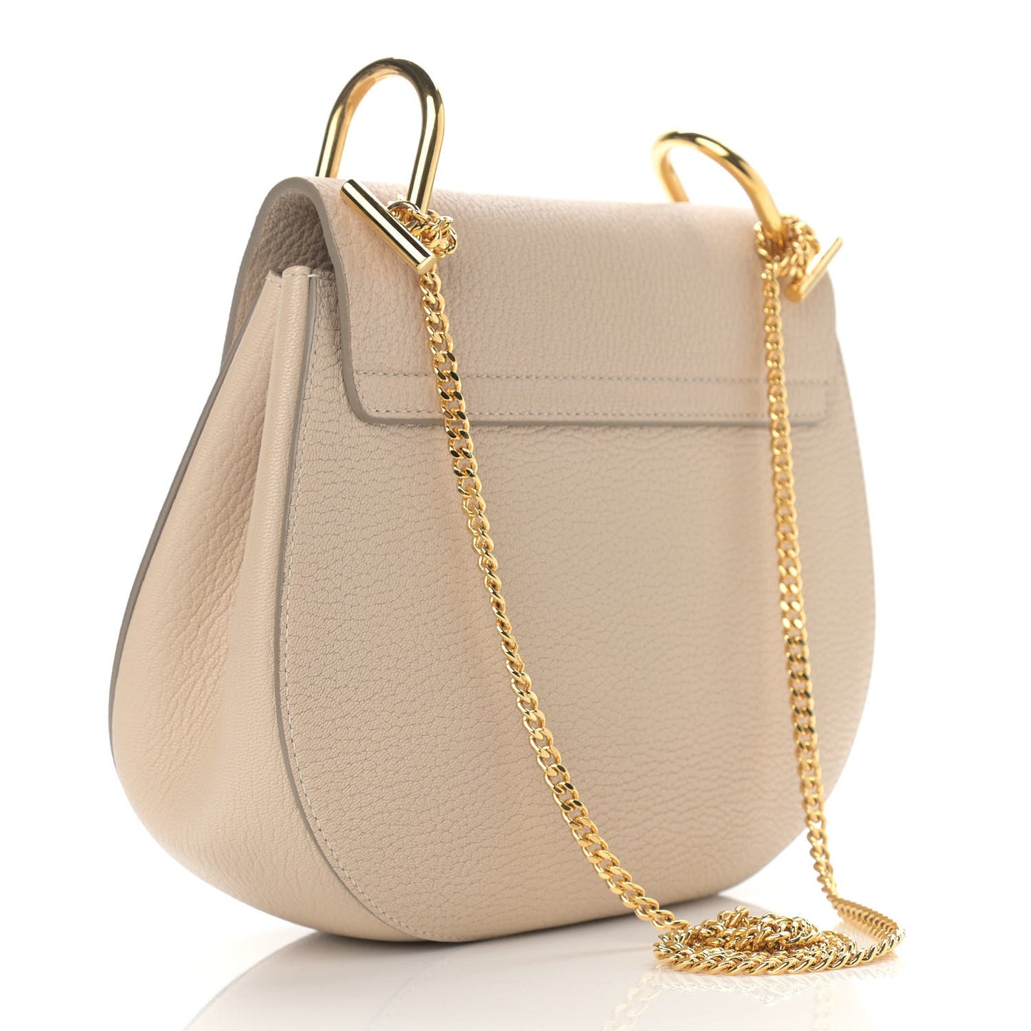 Grained Lambskin Drew Shoulder Bag Biscotti Beige