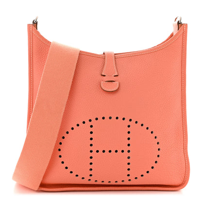 Hermes Taurillon Clemence Evelyne PM Crevette 1 of 11