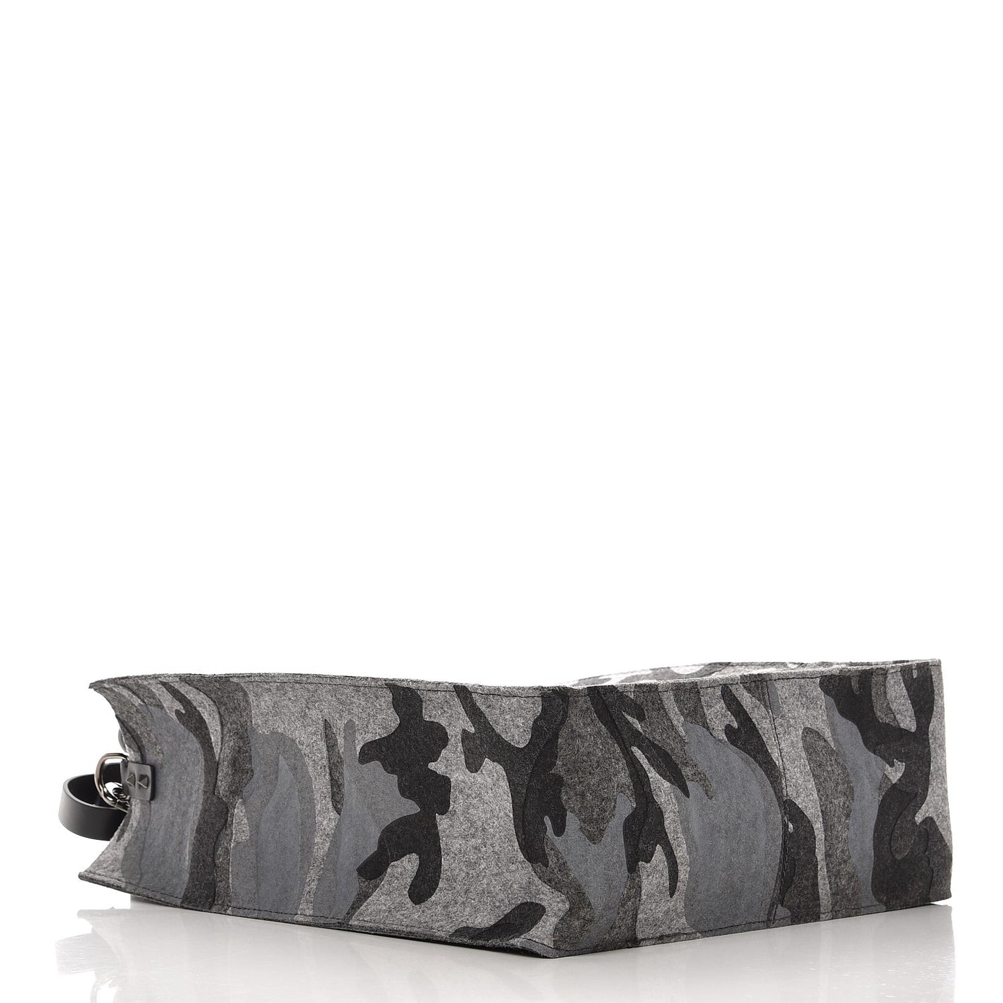Felt Camouflage Rockstud Vertical Tote Grey