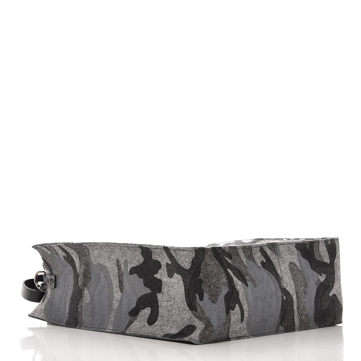 Valentino Garavani Felt Camouflage Rockstud Vertical Tote Grey 4 of 8