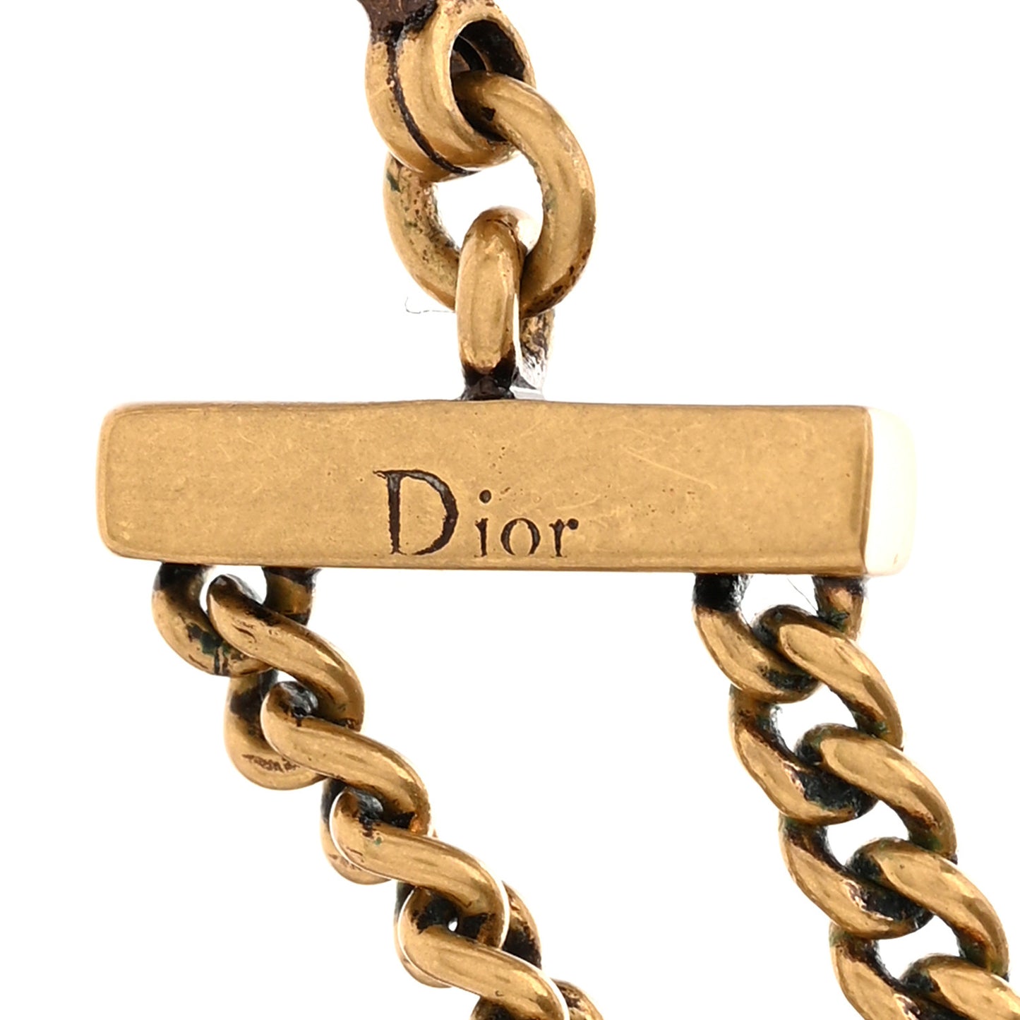 Metal J'Adior Choker Necklace Aged Gold
