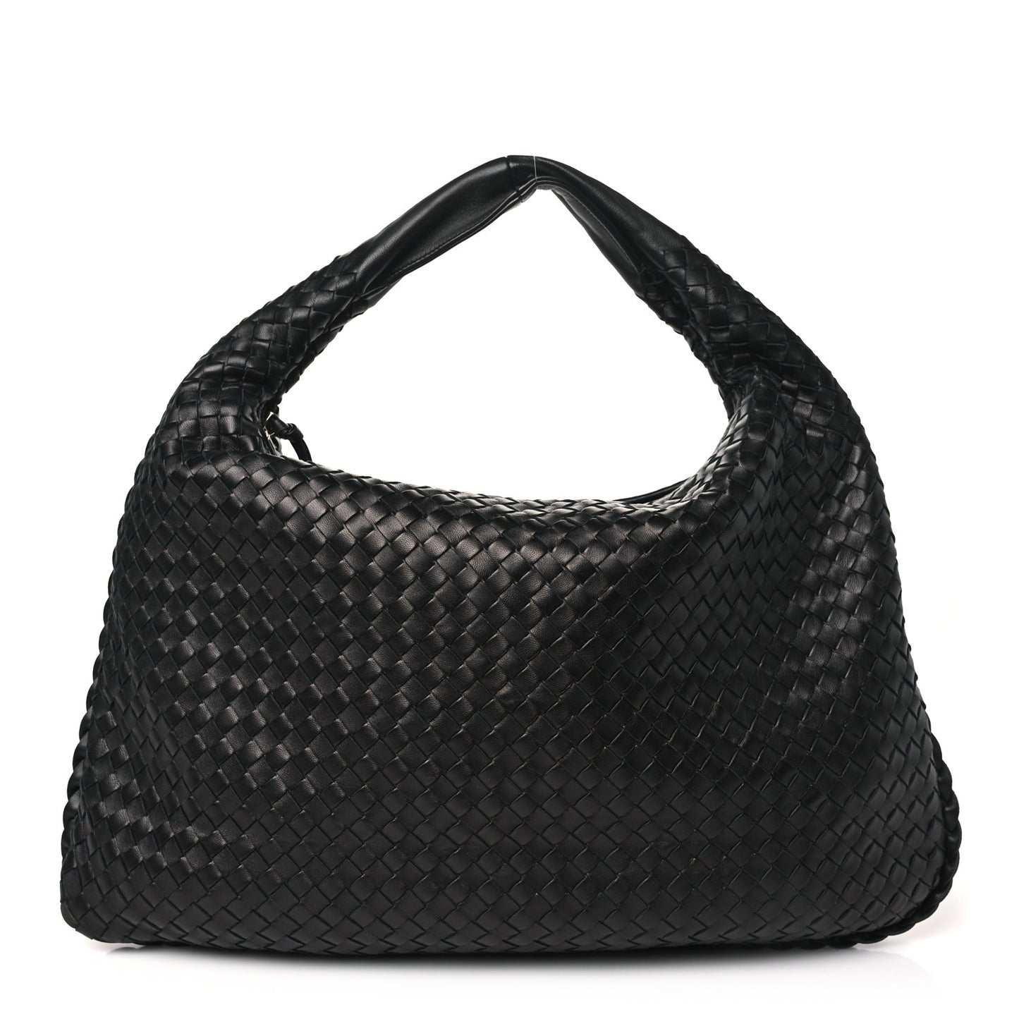 Nappa Intrecciato Large Veneta Hobo Ebano