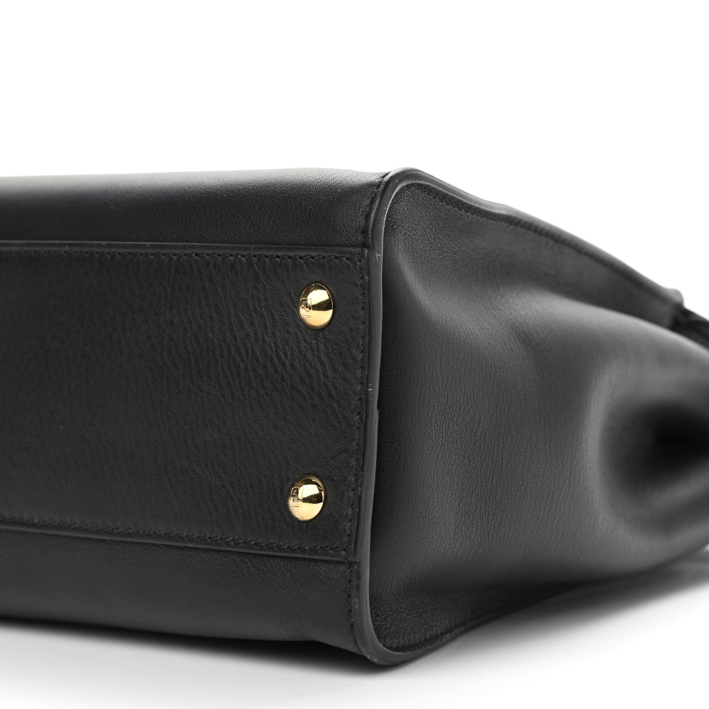 Vitello Seta Shiny Nappa Medium Peekaboo Iconic Satchel Black