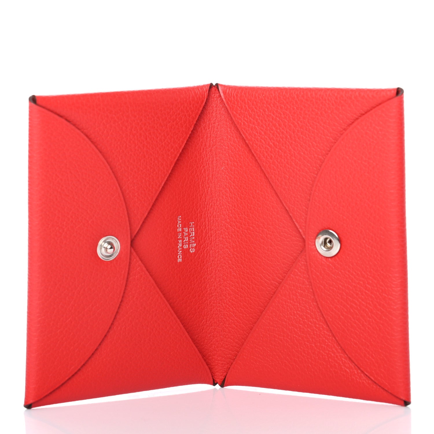 Hermes Evercolor Calvi Card Case Rouge de Coeur 5 of 6
