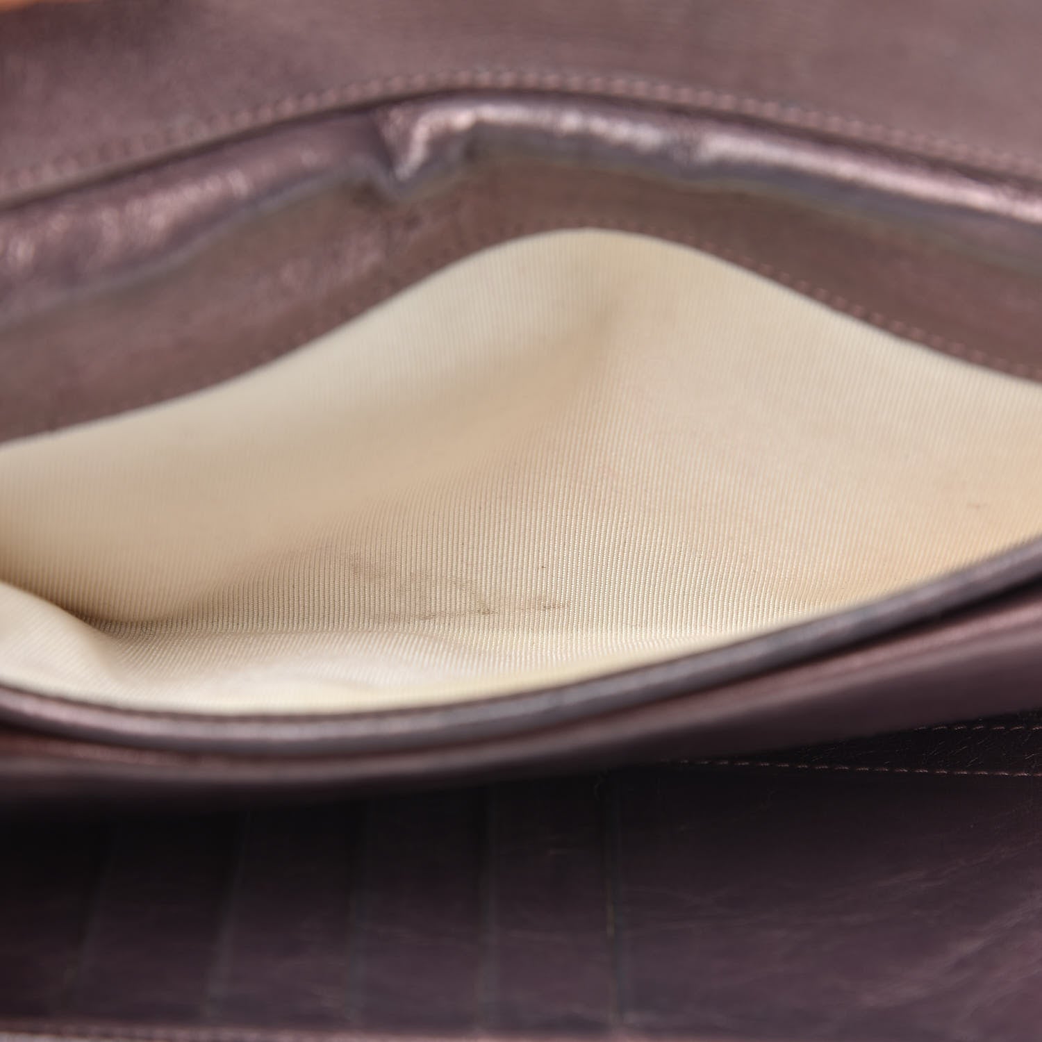 Chanel Metallic Aged Calfskin Quilted Reissue Long Flap Wallet Purple 10 of 12