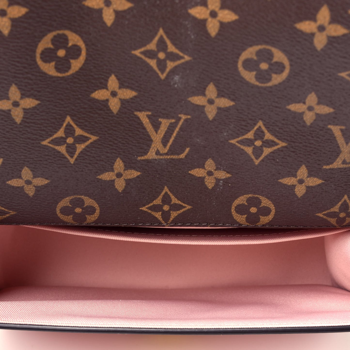 Patent Calfskin Monogram Cherrywood BB Rose Ballerine