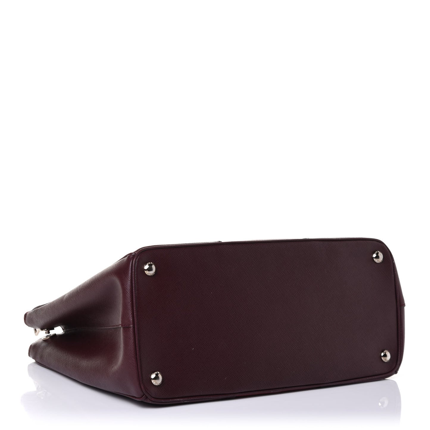 Saffiano Bi-Color Medium Galleria Double Zip Tote Cerise Granato