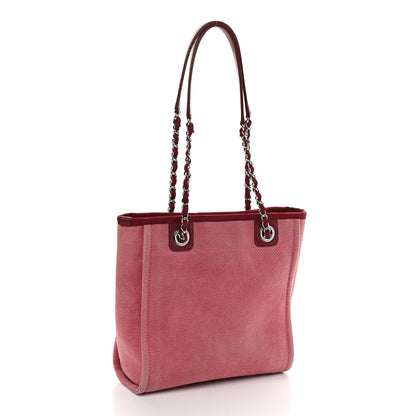 Chanel Canvas Mini Deauville Tote Red 2 of 17