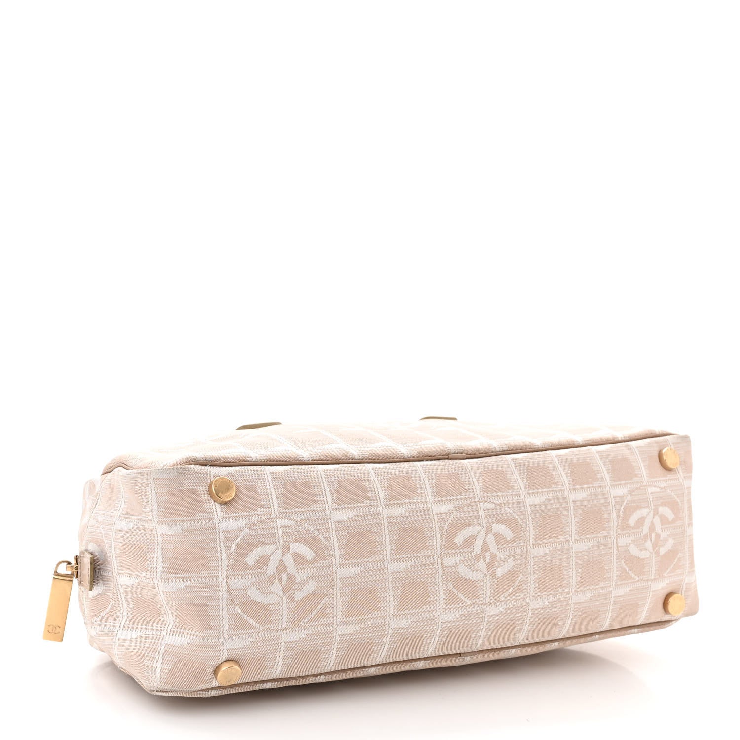 Chanel Nylon Travel Bowler Beige 4 of 12