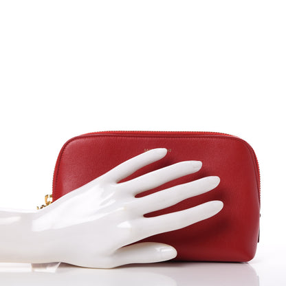 Saint Laurent Calfskin Cosmetic Case New Red 2 of 7