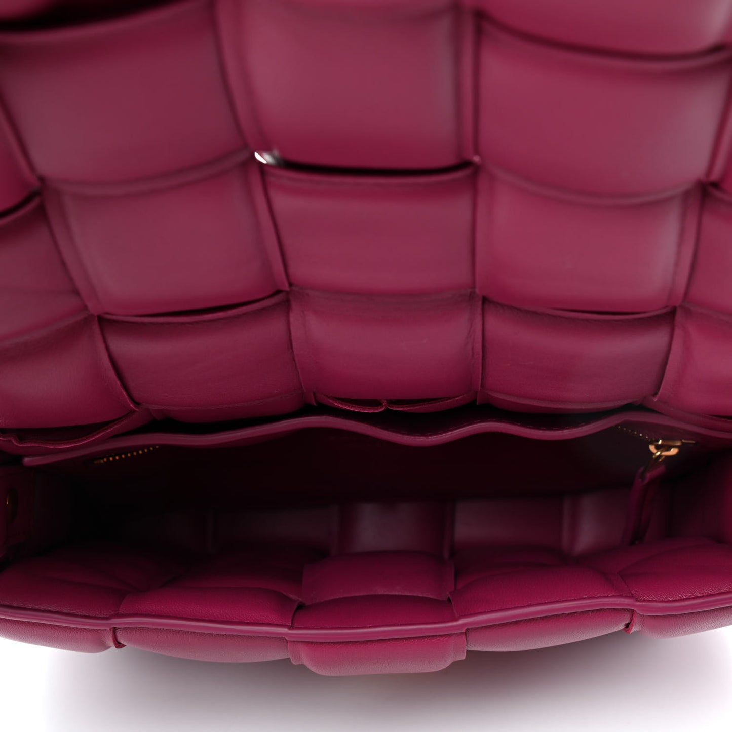 Nappa Maxi Intreccio Padded Cassette Crossbody Bag Cinnabar