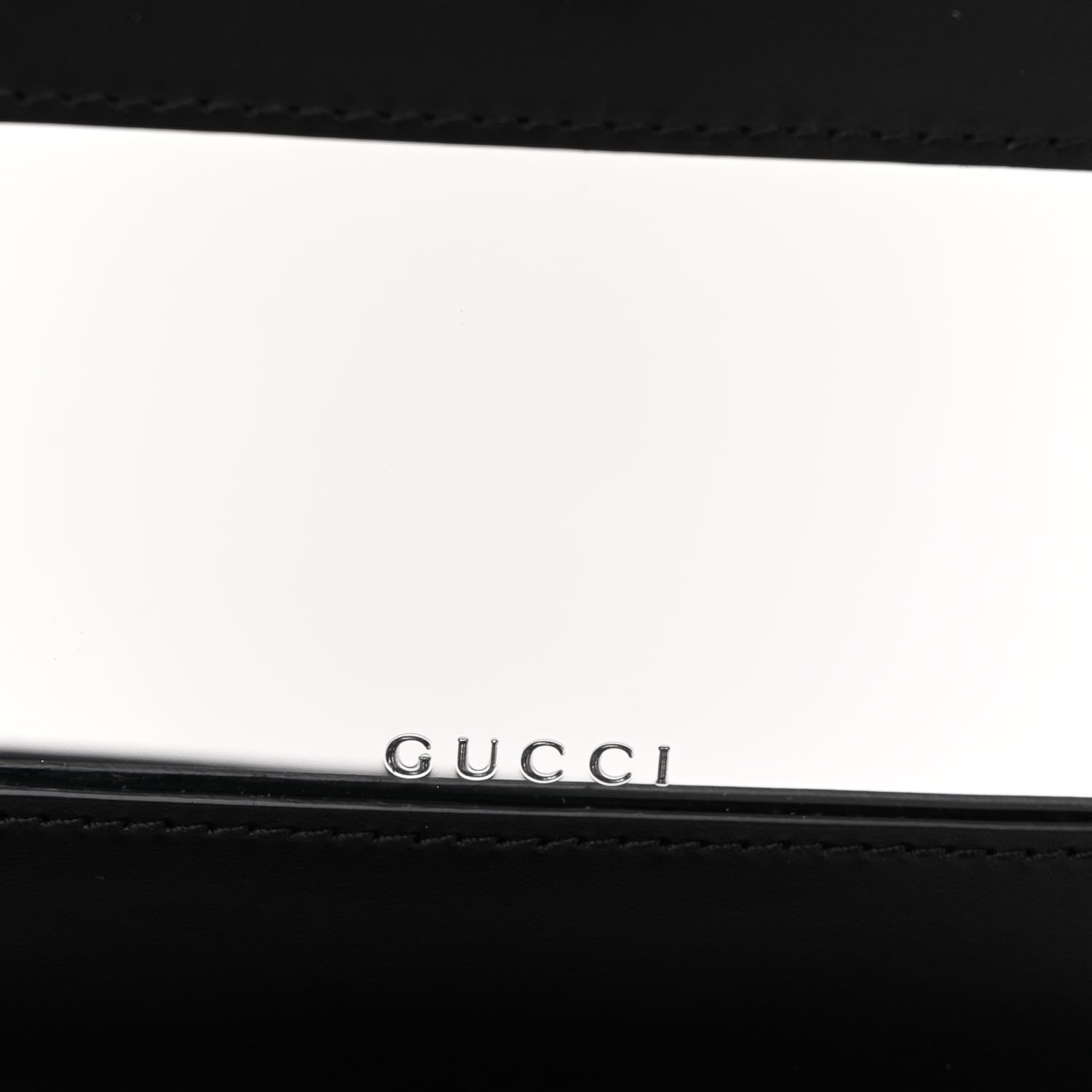 Gucci Guccissima Signature Crystal Cat Chain Wallet Black 7 of 10