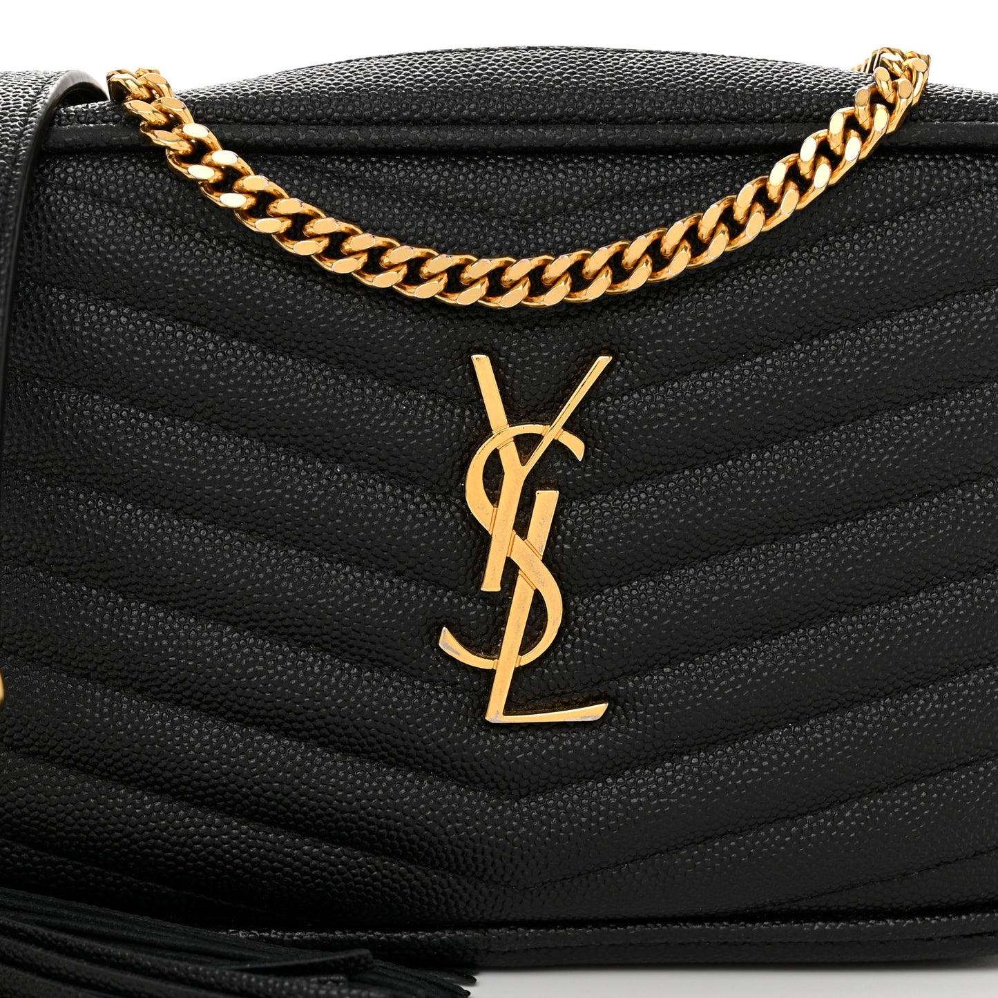Grain De Poudre Matelasse Monogram Mini Lou Camera Bag Black