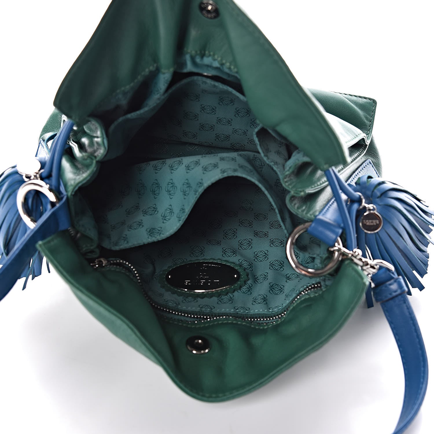 Loewe Calfskin Flamenco Shoulder Bag Green 5 of 10