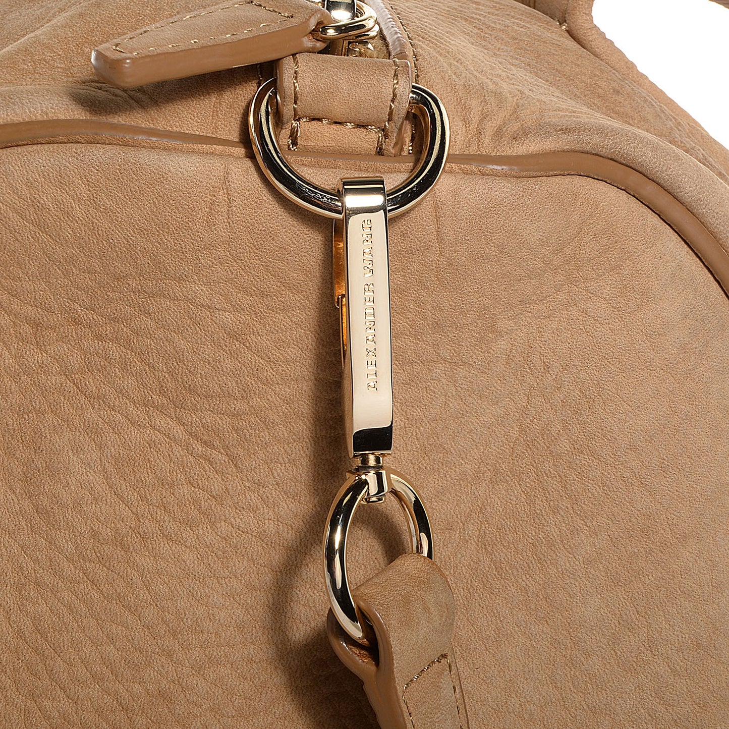 Tumbled Nubuck Rocco Tan with Pale Gold Hardware