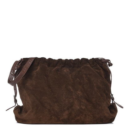 Bottega Veneta Suede Drawstring Shoulder Bag Brown 1 of 12