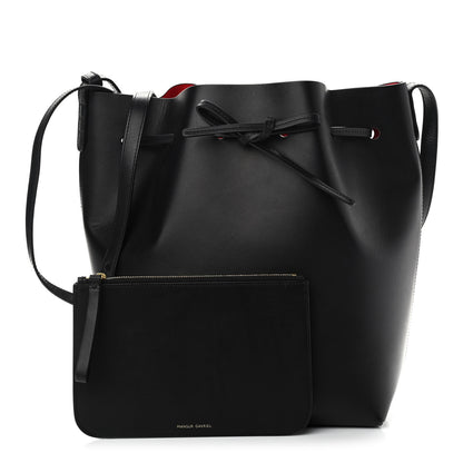 Mansur Gavriel Vegetable Tanned Calfskin Bucket Bag Black Flamma 1 of 11
