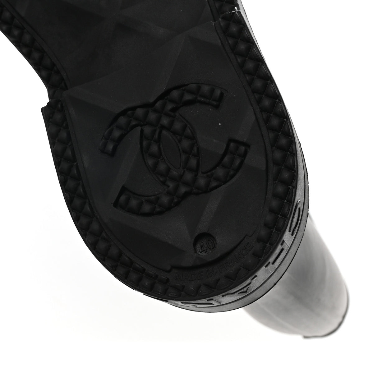 Chanel Caoutchouk CC High Boots 40 Black 7 of 9