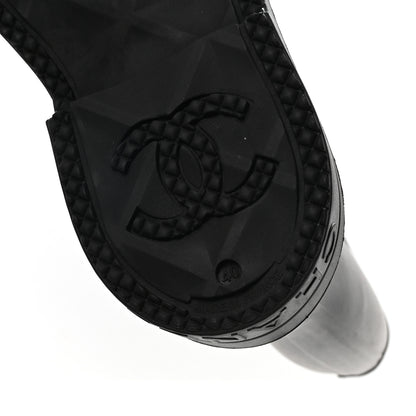 Chanel Caoutchouk CC High Boots 40 Black 7 of 9