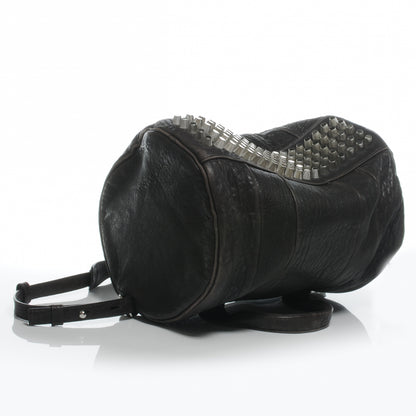 Alexander Wang Leather Rocco Duffel Charcoal w Silver Hardware 4 of 6