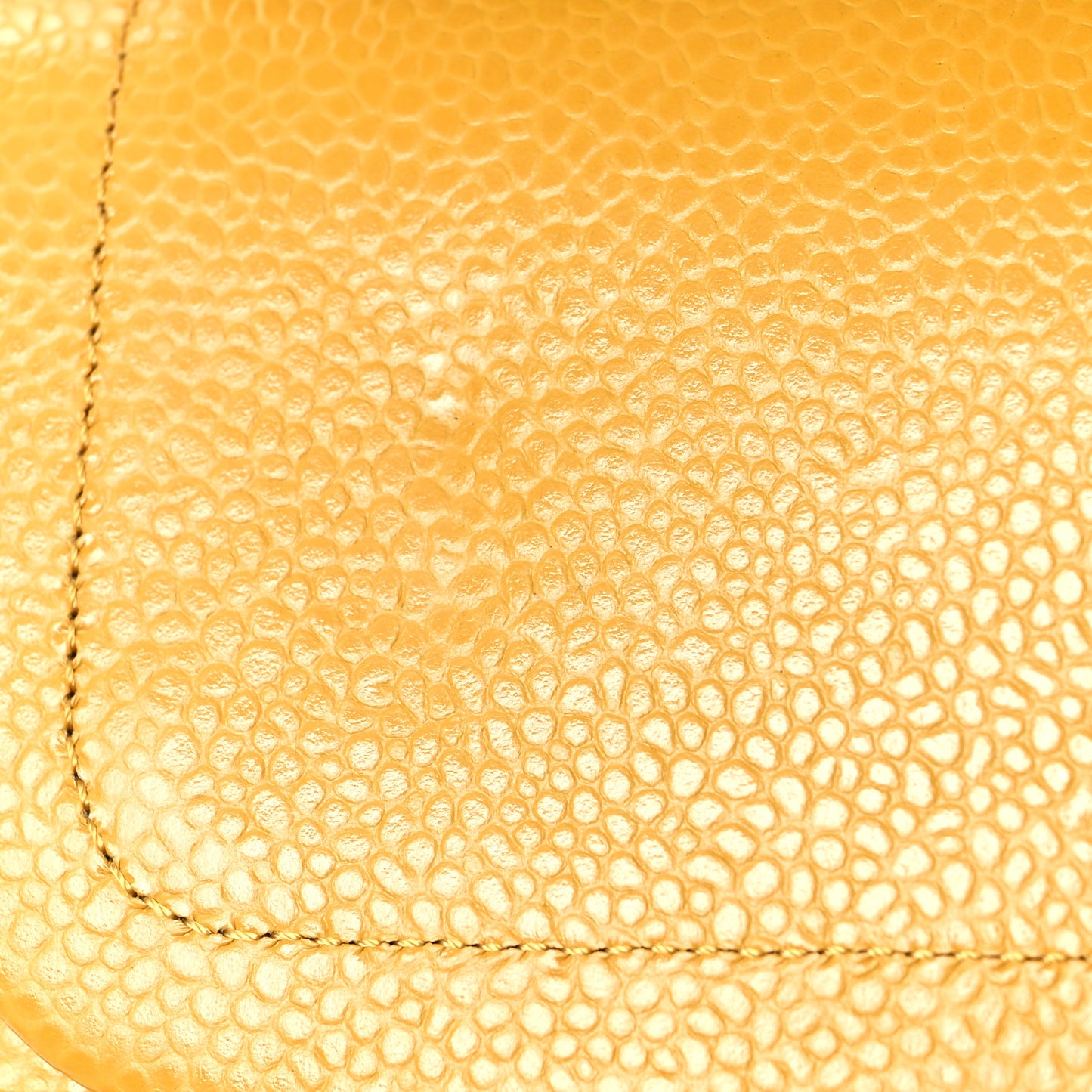 Caviar Quilted Medium Double Flap Yellow