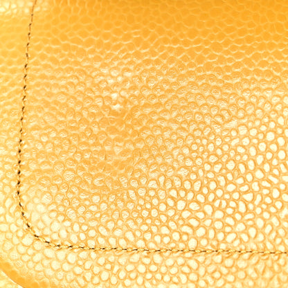 Chanel Caviar Quilted Medium Double Flap Yellow 11 of 11