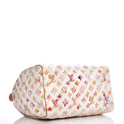 Louis Vuitton Watercolor Aquarelle Speedy 35 White 9 of 15