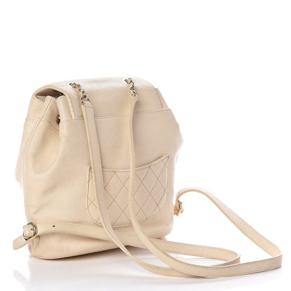 Chanel Caviar Quilted Backpack White 3 of 14