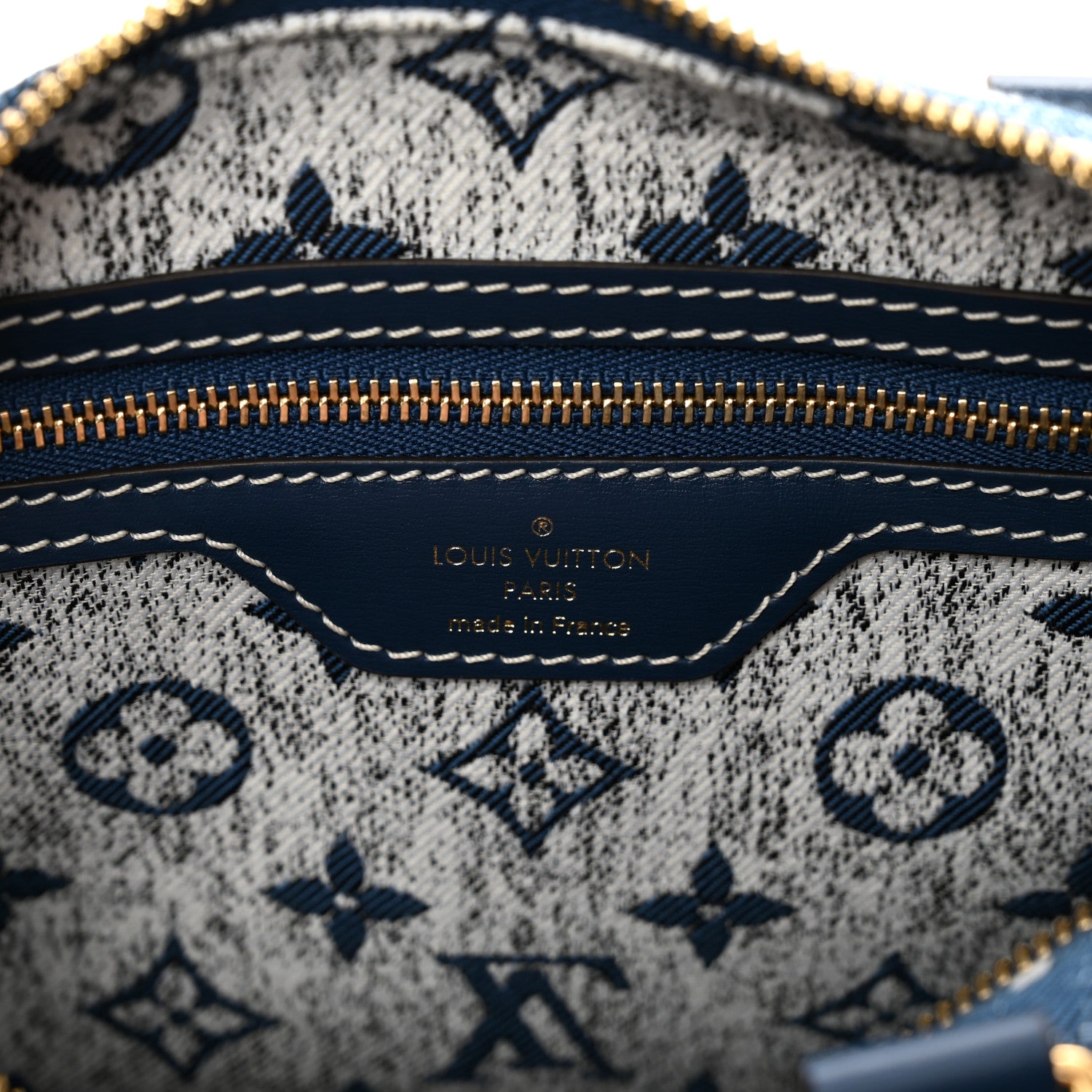 Louis Vuitton Monogram Jacquard Denim Speedy Bandouliere 25 Bleu 6 of 10