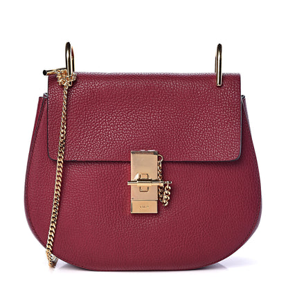 Chloe Grained Lambskin Drew Shoulder Bag Wine Purple 1 of 8