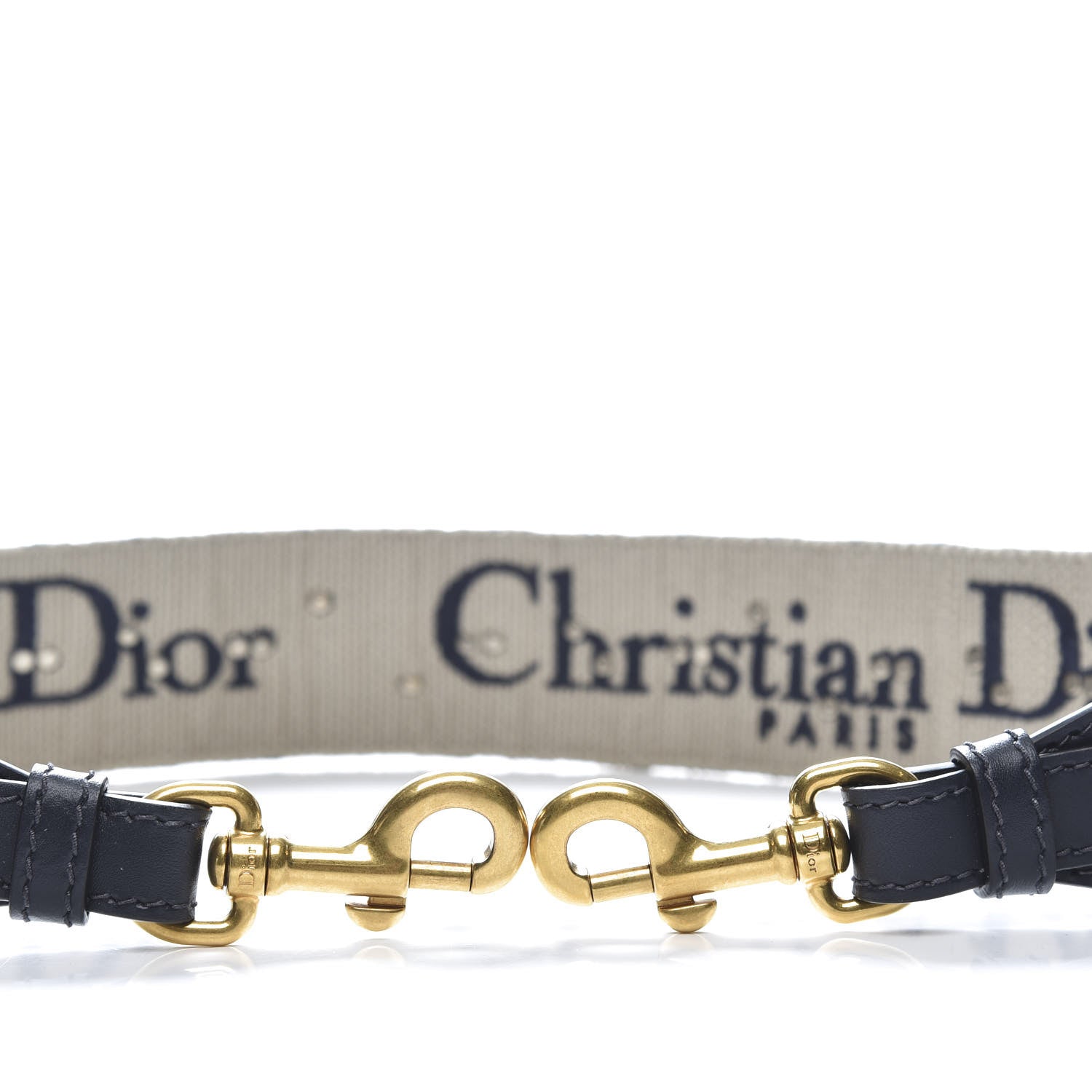 Christian Dior Oblique Studded Shoulder Strap Blue 3 of 4